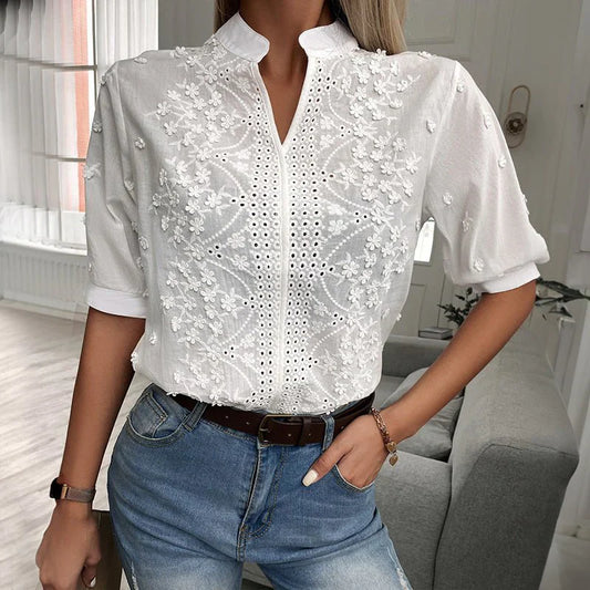Ionea – Embroidered Cotton Blouse