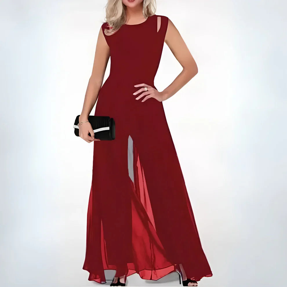 Serenith - Elegant Sleeveless Chiffon Jumpsuit