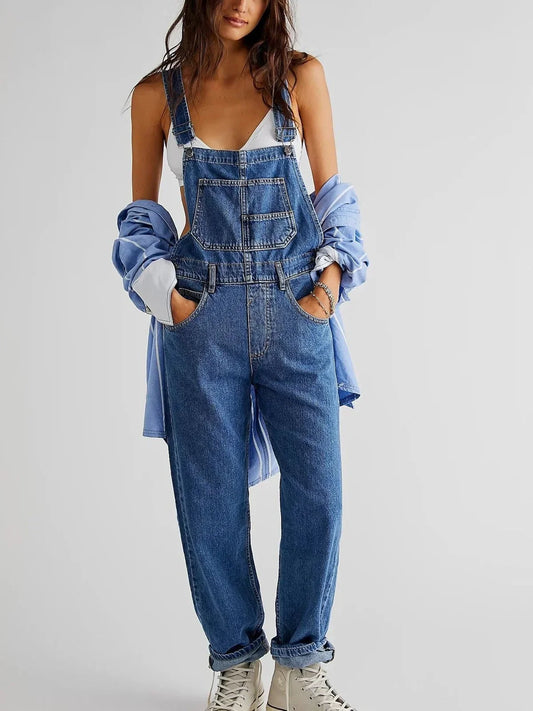 Shaira - Relaxed Fit Classic Denim Overall