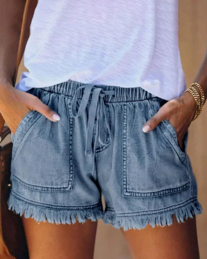 Zinnia – Colored denim shorts