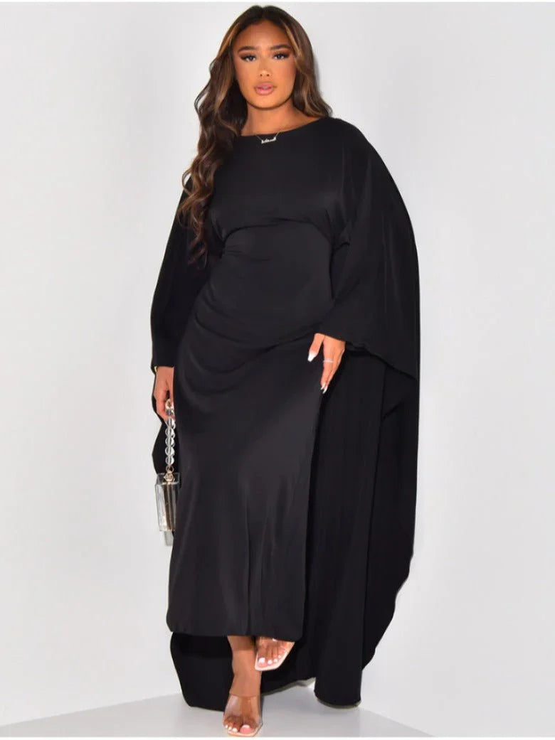 Betisha – Elegant Draped Maxi Kaftan Dress