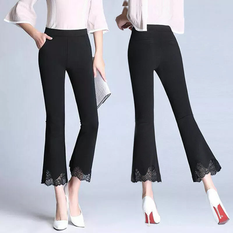 Fiore – Elegant High-waist Flared Trousers