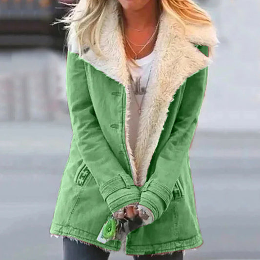 Peta – Soft Cotton Shearling Lining Coat
