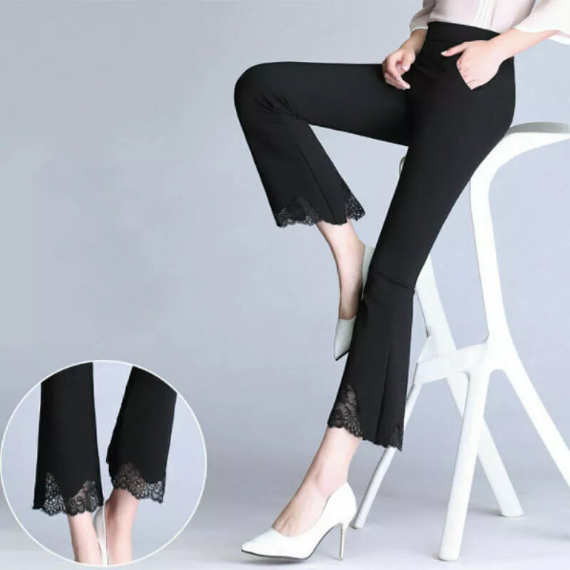 Fiore – Elegant High-waist Flared Trousers
