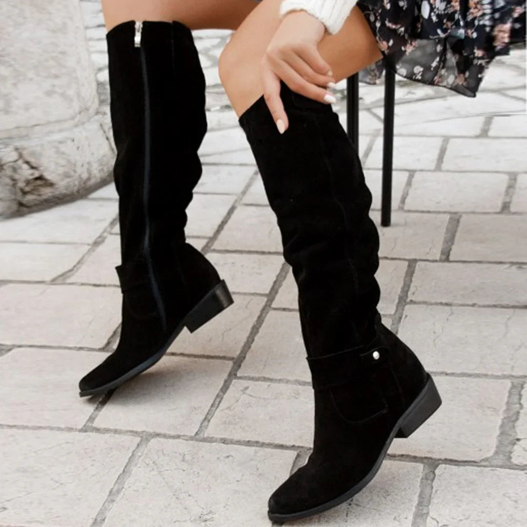 Zelithia – Trendy Knee-High Suede Boots