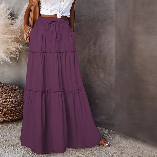 Mona - Tiered Maxi Skirt