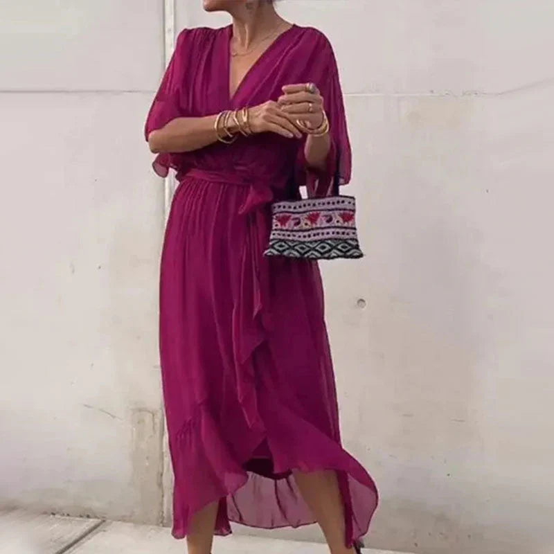 Themis – Elegant Lightweight V-neck Dress