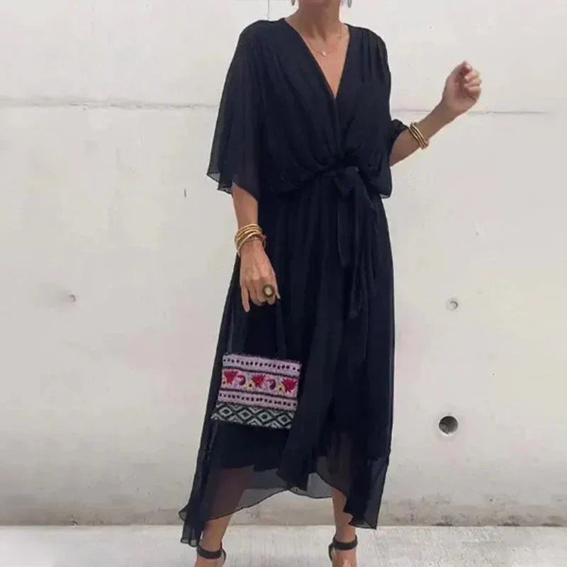 Zera – Boho-chic V-neck Wrap Dress