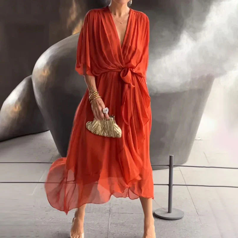 Themis – Elegant Lightweight V-neck Dress