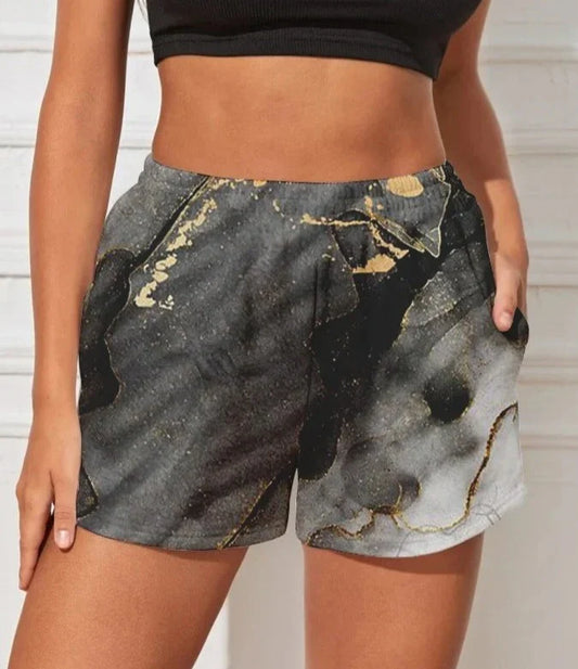 Melissa – Marble Print Shorts