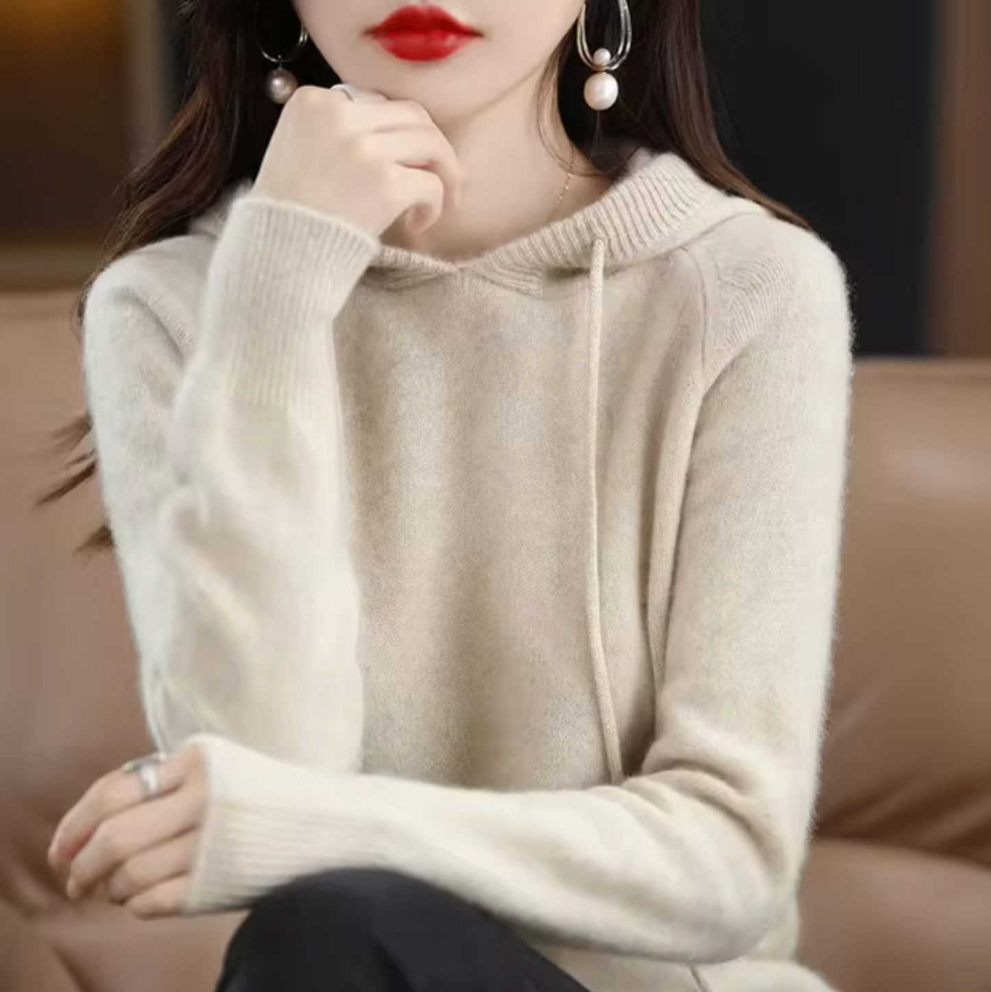 Georgia – Knitted Hoodie