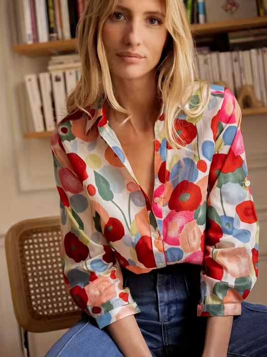 Koreema – Bright Floral Cotton Shirt