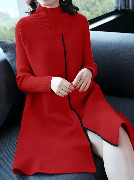 Bambi – Knitted Mock Neck Vintage Dress