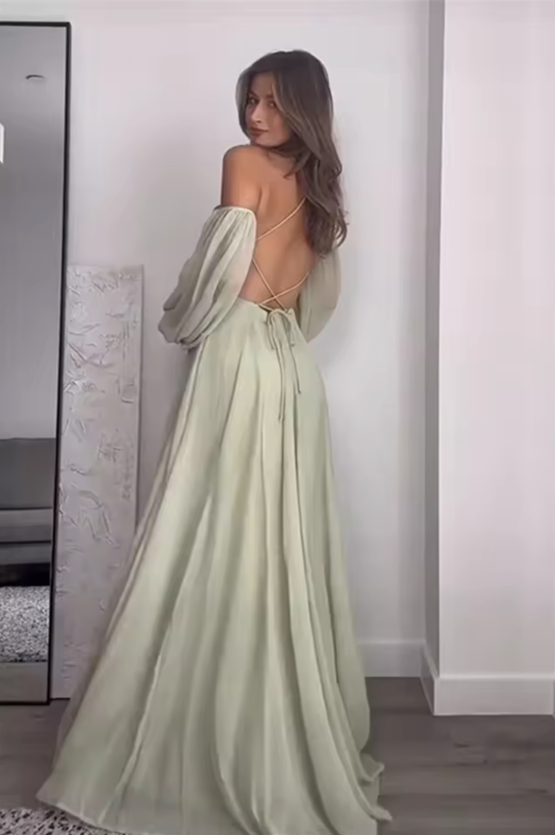 Orlaine – Charming Off-Shoulder Maxi Dress
