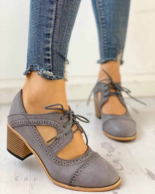 Zanitha – Vintage-style Block Heel Shoes
