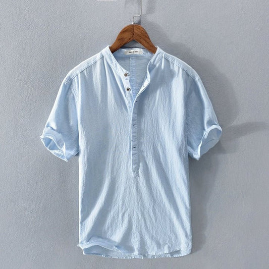 MARIO - Cotton and linen summer shirt