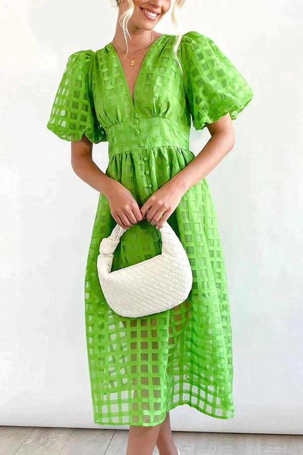 BLAIR - Stylish unique dress with puffy arms