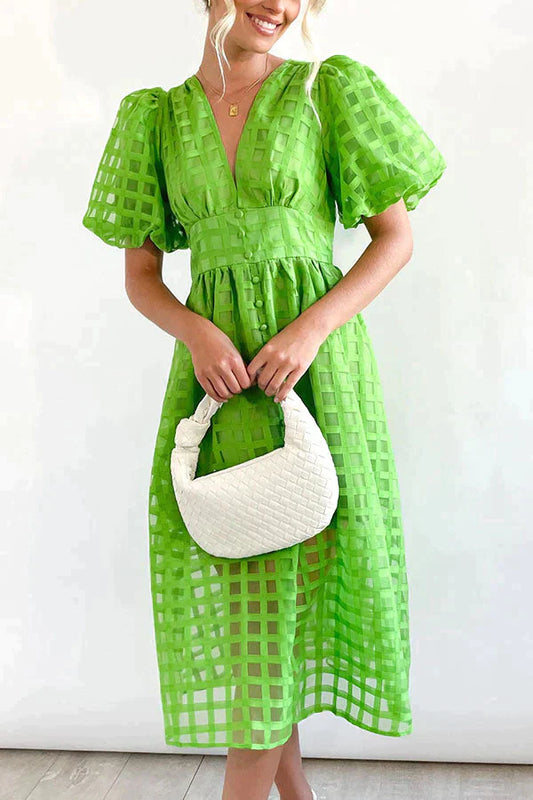 BLAIR - Stylish unique dress with puffy arms