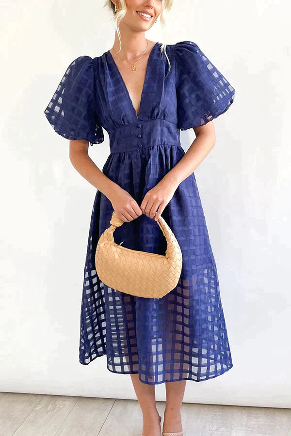 BLAIR - Stylish unique dress with puffy arms