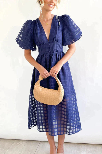 BLAIR - Stylish unique dress with puffy arms