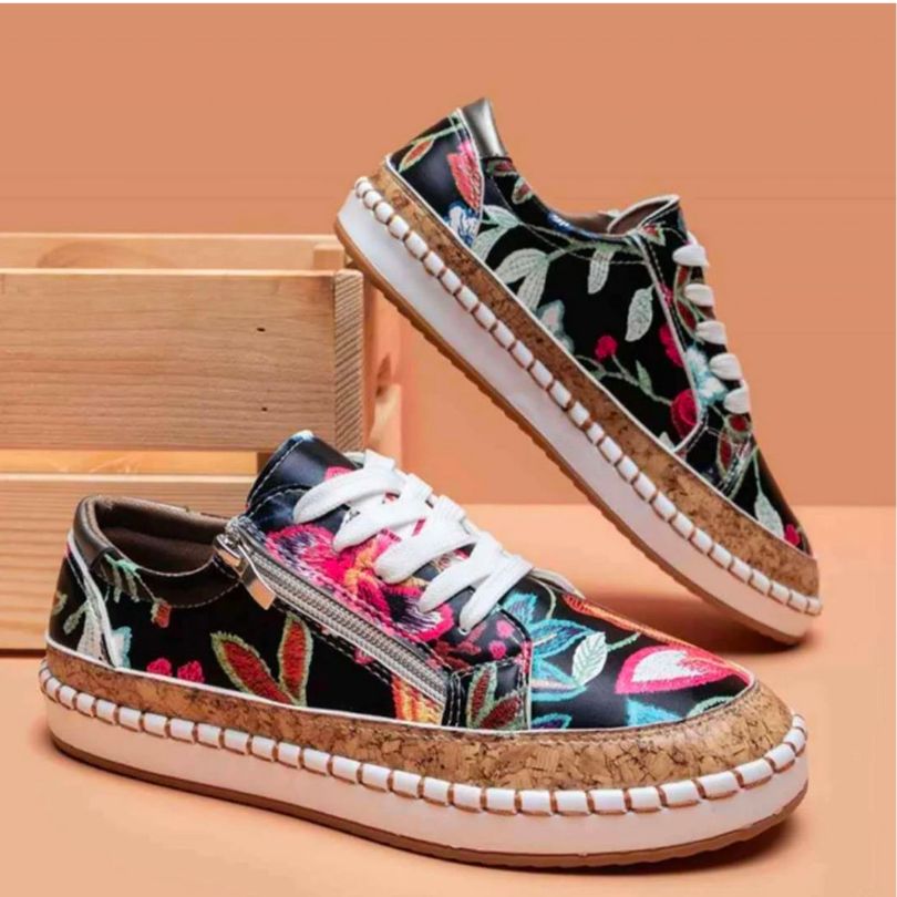 LOLA - Orthopedic Floral Sneakers