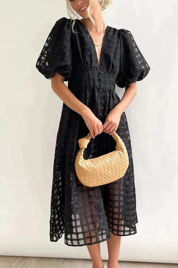 BLAIR - Stylish unique dress with puffy arms