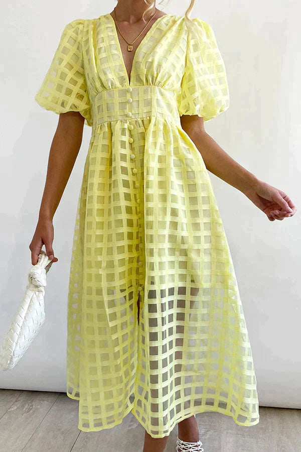 BLAIR - Stylish unique dress with puffy arms