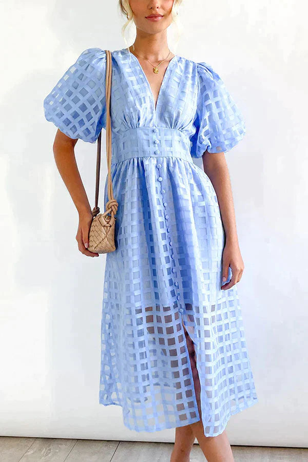 BLAIR - Stylish unique dress with puffy arms