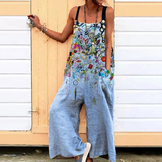 LAUREN - Fashionable wide leg jumpsuit trousers