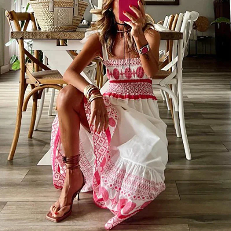 Nelli - Pink Boho Dress