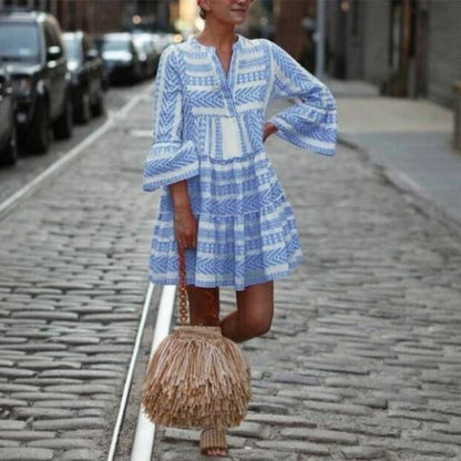 Mireya - Elegant Boho Dress with V-neckline