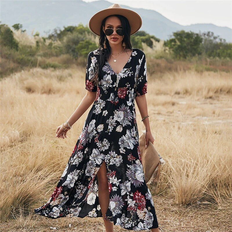 Kendra - Stylish flowered dress