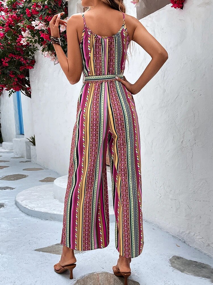 Sandie - Spaghetti Boho Jumpsuit