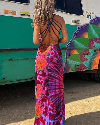 Layiah - Long summerdress with Tie-Dye-Print