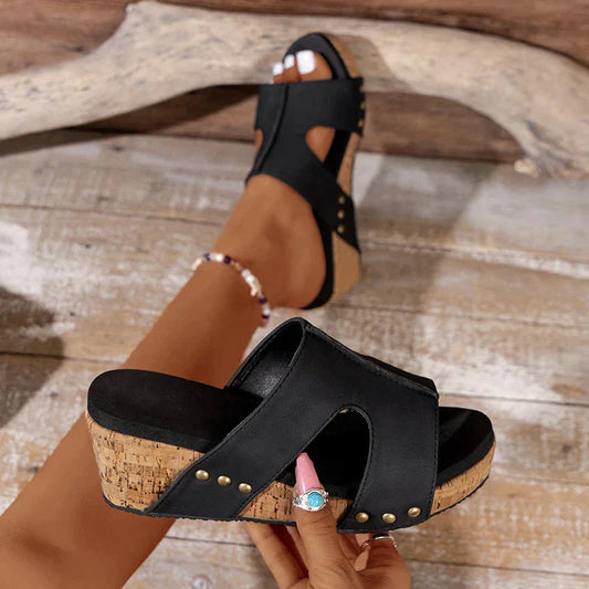 ANIZA - Orthopaedic retro wedge sandals