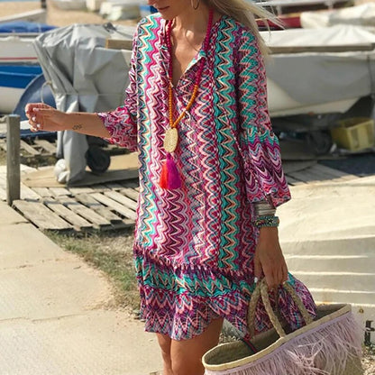 Anja - Stylish Boho Mini Dress