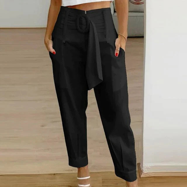 SADIE - Pencil trousers with laces