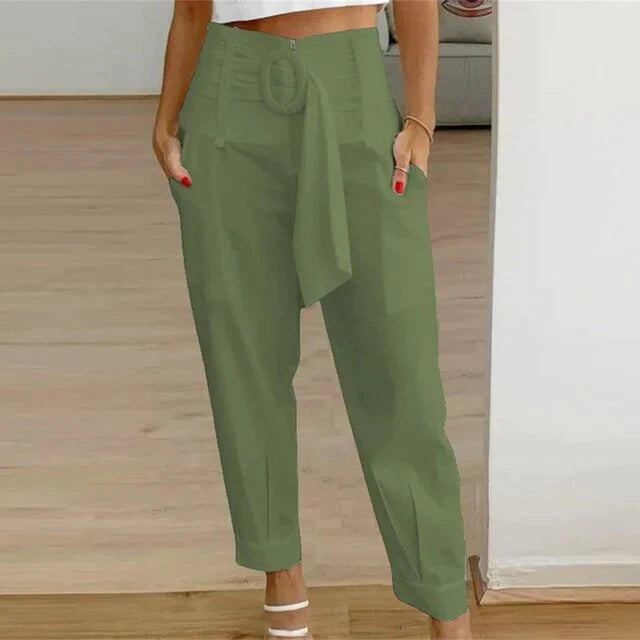 SADIE - Pencil trousers with laces