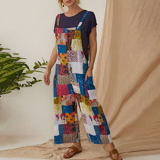 Merel - Jumpsuit with ethnic patches