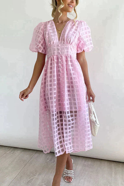 BLAIR - Stylish unique dress with puffy arms