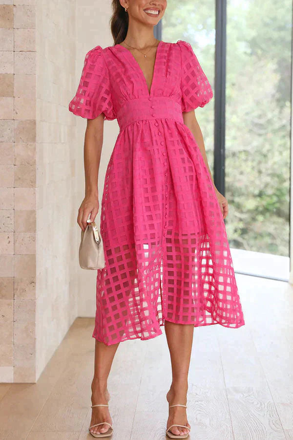 BLAIR - Stylish unique dress with puffy arms