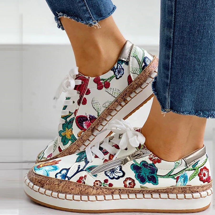 LOLA - Orthopedic Floral Sneakers
